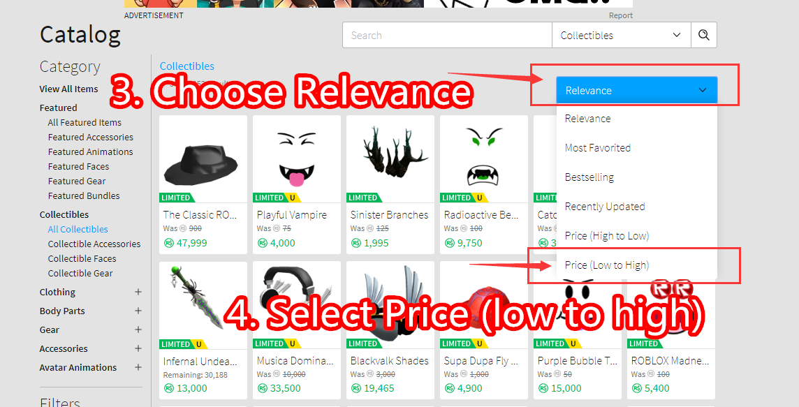 List Of Roblox Catalog Items